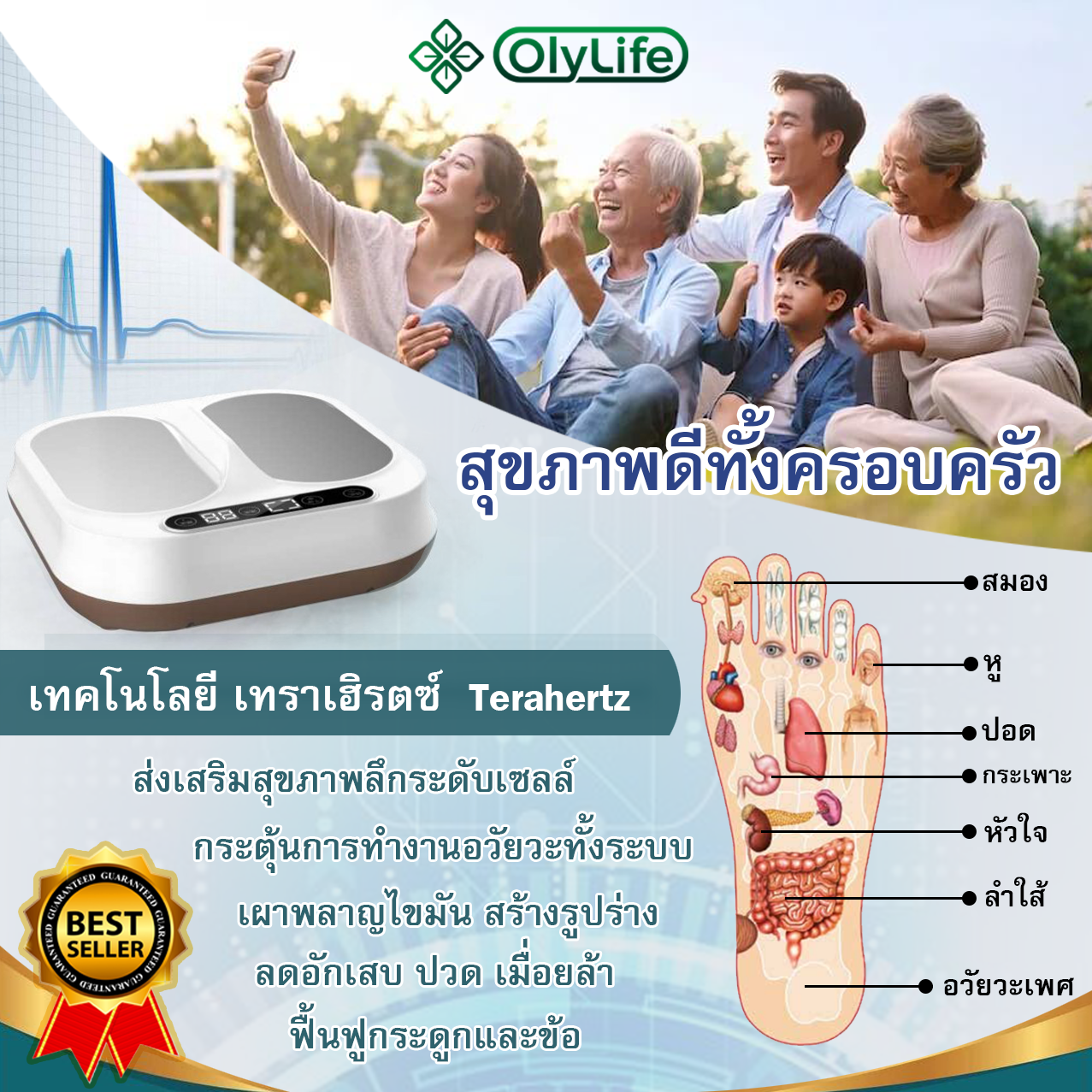 olylife โอลี่ไลฟ์ เครื่องวางเท้า สุขภาพดีทั้งครอบครัว ตัวช่วยออกกำลังกาย
